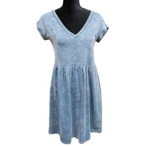 NWT Jane & Delancey Blue Denim Print Short Sleeve V-Neck Casual Dress XS